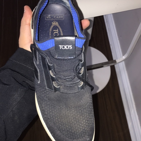 lovely tod’s black and blue sneakers 6/1-2 mint condition - Picture 3 of 6